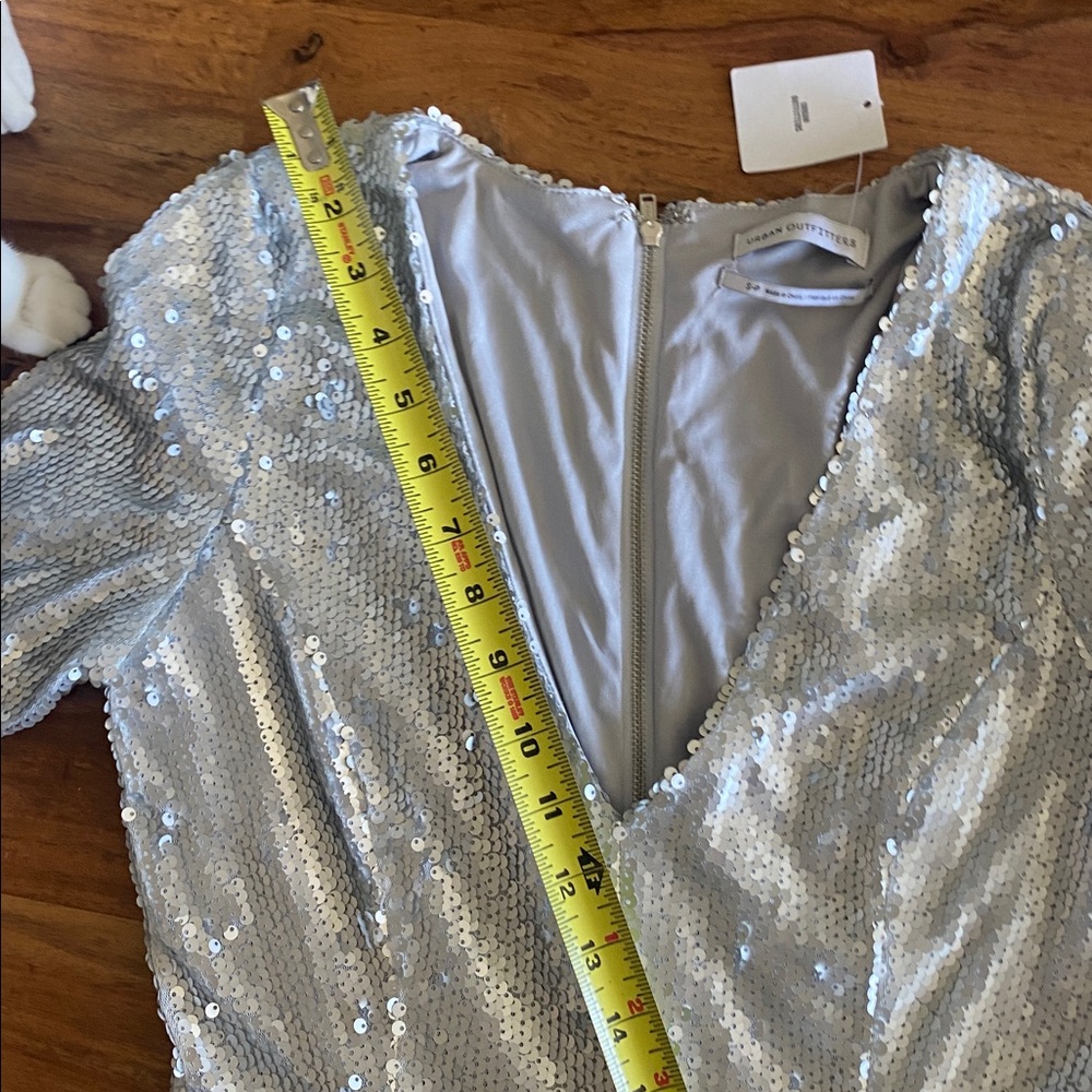 Urban Outfitters Silver Sequin Jumpsuit - Picture 6 of 9